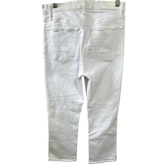 Re/Done 70s High Waisted Crop Boot Jeans White Size 29 Gently Used Quiet Luxury - Picture 5 of 9